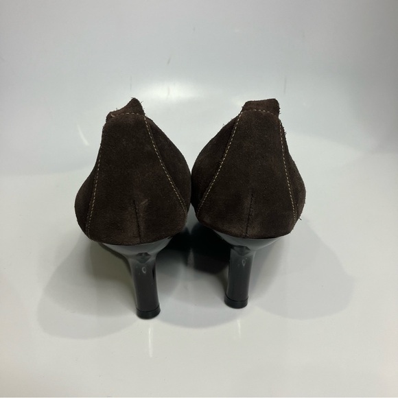 Indigo by Clarks brown suede pointed toe heels dancing shoes size 9 - Picture 4 of 7
